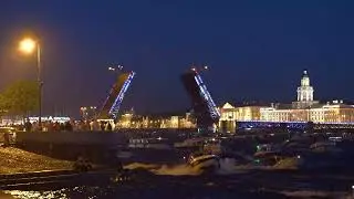 Дворцовый мост, Белые ночи, Развод мостов
