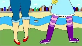 AUNT CASS STAR BUTTERFLY GIANTESS FEET BOOTS MOM CITIES SKYLINES DRAWING TIMELAPSE SPEEDPAINTING