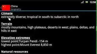 World Factbook 2.0 Android application