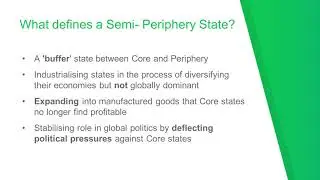 World Systems Theory