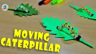 EASY MOVING PAPER CATERPILLAR | paper caterpillar instruction | origami caterpillar