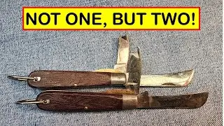 CLEANING UP NOT ONE, BUT TWO UNIQUE KLEIN ELECTRICIAN'S KNIVES