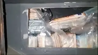 bir otobüsün teftişi sırasında 1 milyon Euro’nun üzerinde  beyan edilmemiş para