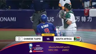 HIGHLIGHTS – Game 23 – Chinese Taipei vs. South Africa –WBSC U-23 Baseball World Cup 2024