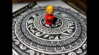How to draw MANDALA ART for beginners, Art Therapy Series, Relaxing Mandala Art, Draw a MANDALA