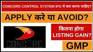 Concord Control System IPO Analysis • Concord Control System Review • GMP • SME IPO • Dailystock