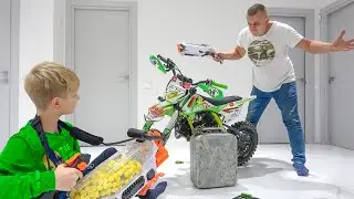 Brothers broke bike a nd quard