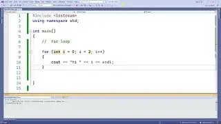 C++ for loop