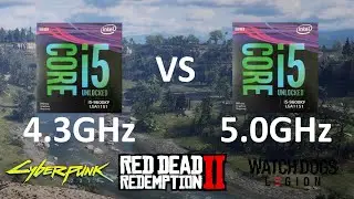 | i5-9600KF | 4.3Ghz vs 5.0Ghz | Stock vs OC | Recent CPU intensive Games |