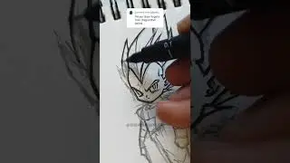 Drawing Vegeta From Dragon Ball Daima #dragonballdaima #vegeta #dragonballfanart
