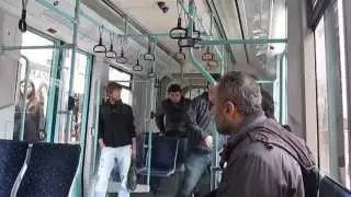 Riding the metro, Istanbul, Turkey