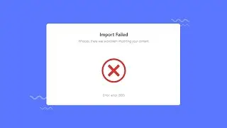 Import Demo Failed Error 500