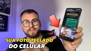 Como colocar SUA FOTO no teclado do WhatsApp ou celular