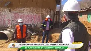 Obra de agua y alcantarillado presenta más de 47% de avance físico en Huandaro - Sumbilca