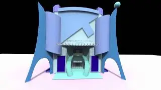 3D illustration of AG Church Building