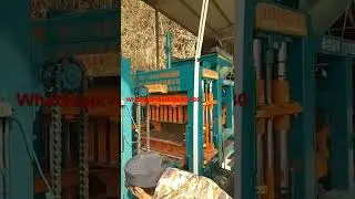 automatic hydaulic cement concrete hollow block making machine with stacker #blockmachine