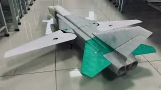 3Dprint 1/15 SU-24 RC model prototype servo test (vairable-sweep wing)