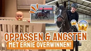 Op de paarden en Nowi passen! + Ernie rijden || Vlog #308