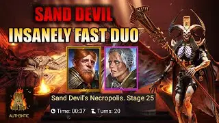 Fastest Sand Devil 25 Duo Team! God-Seeker + Gnut Showcase! Raid Shadow Legends