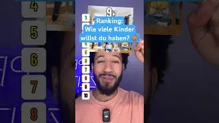 Ranking: Wie viele Kinder willst du haben? #shorts #filter #top10