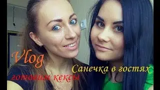 Vlog.Санечка в гостях.Готовим Кексы