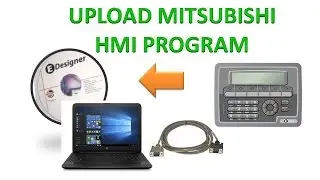upload program mitsubishi hmi  in hindi