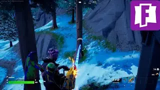 Повалите гигантские сосны с помощью пиломёта | ЗАДАНИЕ ФОРТНАЙТ | FORTNITE