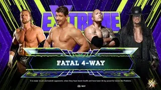 WWE 2K24 - Triple H Vs Eddie Guerrero Vs The Rock Vs The Undertaker - EXTREME RULES Fatal 4 Way