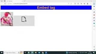 How to use embed tag in HTML