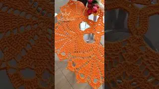 🧡 Centro de Mesa Júlia 🧡 vídeo aula disponível no nosso canal 🧡 #crochet #croche #youtubeshorts