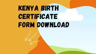 Kenya Birth Certificate Application Form (B4 Form) free download