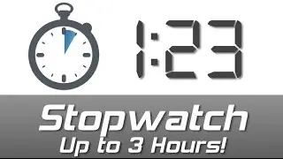 Digital Stopwatch from 0 to 3 hours - Play to start, Pause to stop
