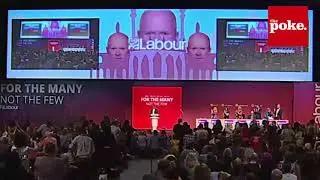 Can't believe people are getting confused by the backdrop at the Labour party conference