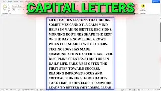 How To Convert Small Letters To Capital Letters In MS Word (Uppercase)