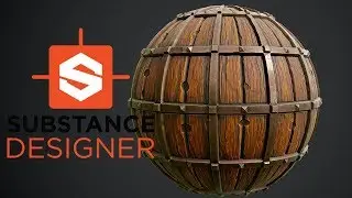 Substance Designer - Stylized Wood with Metal Trims