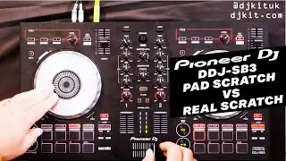 Scratching on a controller vs Scratching in real life - Pioneer DJ DDJ-SB3