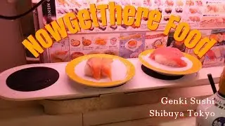 Sushi Conveyor Belt Restaurant in Shibuya Tokyo - Genki Sushi