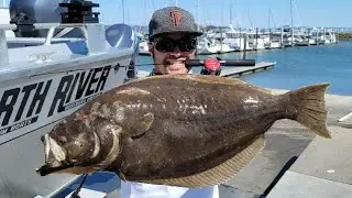 Halibut on the DOCK DEMON! and then I 'gave' it away...
