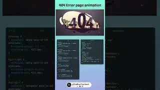 404 Error Page Animation 