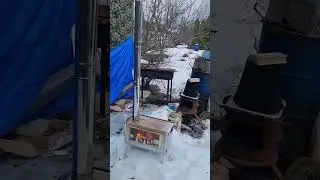 Туристическая печка камин. #печь #камин #обжиг