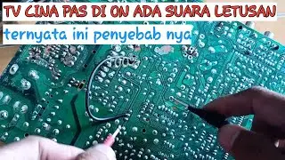 TV Cina tegangan b+ naik 200vol sampai elko meledak ini cara perbaikan nya