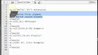 R Programming - Create Vectors using the c() function