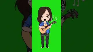 Green Screen guitar playing short .#child #guitarist #greenscreen #cartoon #music #singing