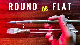 A Beginner's guide to Watercolor Brush ~ Round Brush Vs Flat Brush (Watch & Learn)
