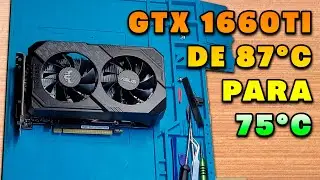 ASUS GTX 1660 TI - BAIXOU MUITO A TEMPERATURA DEPOIS DA LIMPEZA!