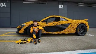 Lando Norris Takes on Silverstone Circuit in a Life-Size LEGO Technic McLaren P1 (part 2)