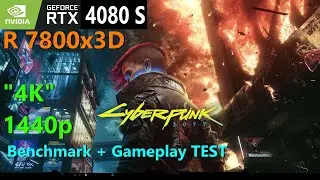 Cyberpunk 2077 RTX 4080 SUPER, Ryzen 7800x3D, 1440p, 4K, ULTRA, Benchmark + Gameplay TEST