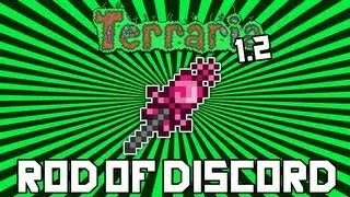 Terraria 1.2: Rod of Discord (TELEPORT ANYWHERE ON SCREEN | FASTEST WAY TO TRAVEL) @demizegg
