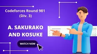 A. Sakurako and Kosuke | Codeforces Round 981 (Div. 3) | Programming for Career