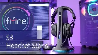 [Introducing] FIFINE S3 Headset Stand with Audio Visualizing Lighting, RGB Base & Two Extra USB Port